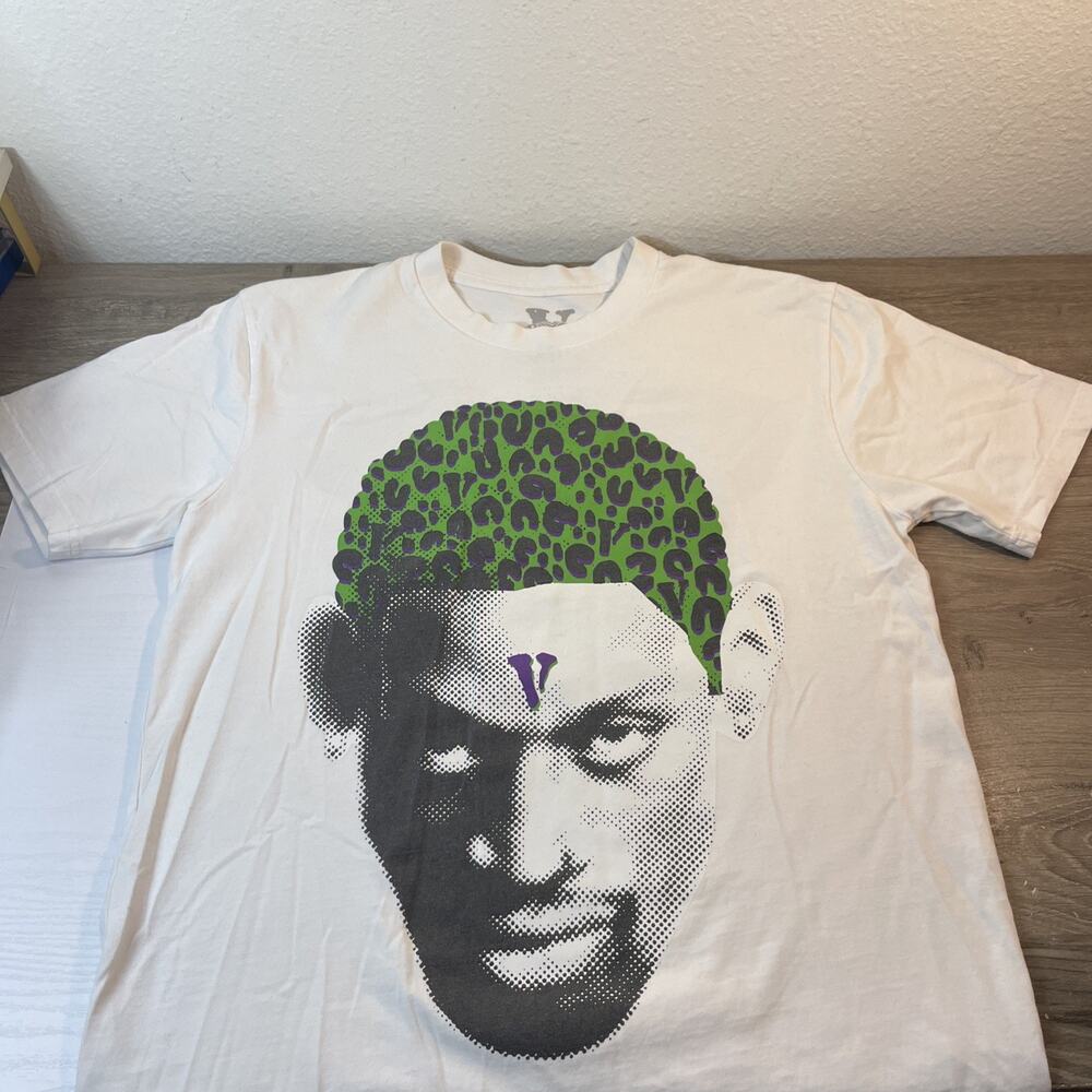 Vlone Men's Size M Dennis Rodman 100% Cotton White T Shirt
